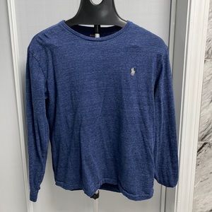 Plain Blue Polo Ralph Lauren Long Sleeve